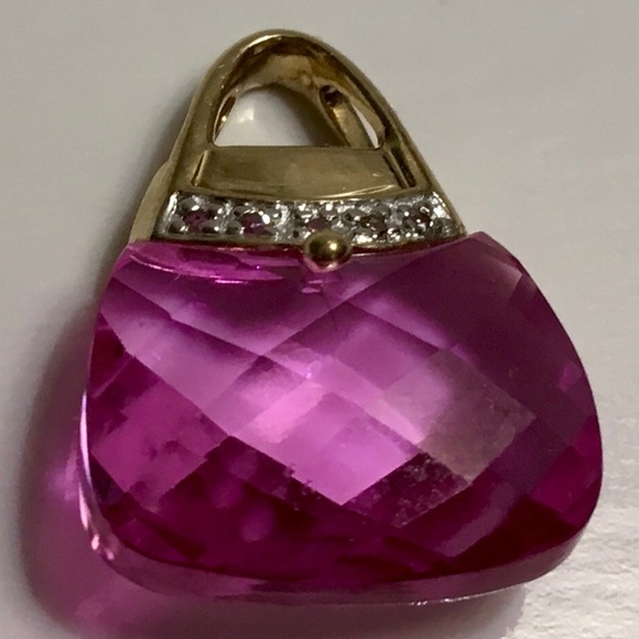 ALWAND VAHAN 10K 24" 14K MIDAS YG SAPPHIRE PURSE - Picture 8 of 8